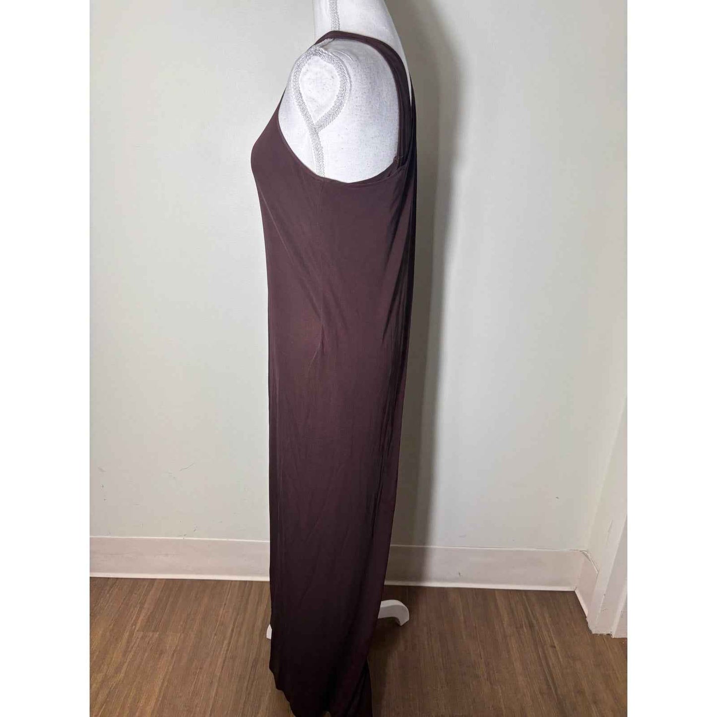 Sara Sturgeon Burgundy Back Cross Maxi Dress Sz 1