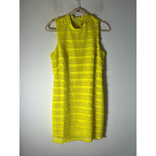 NWT J. Crew Bright Yellow Sleeveless Knee Length Dress Sz 4
