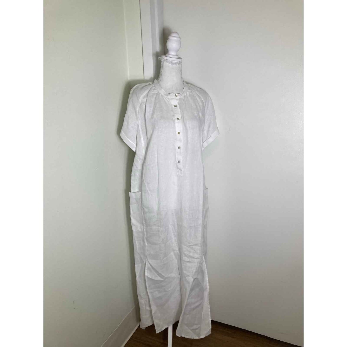 Unsubscribed White Linen Maxi Dress Sz 6