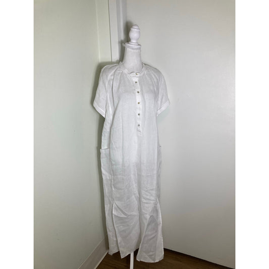 Unsubscribed White Linen Maxi Dress Sz 6