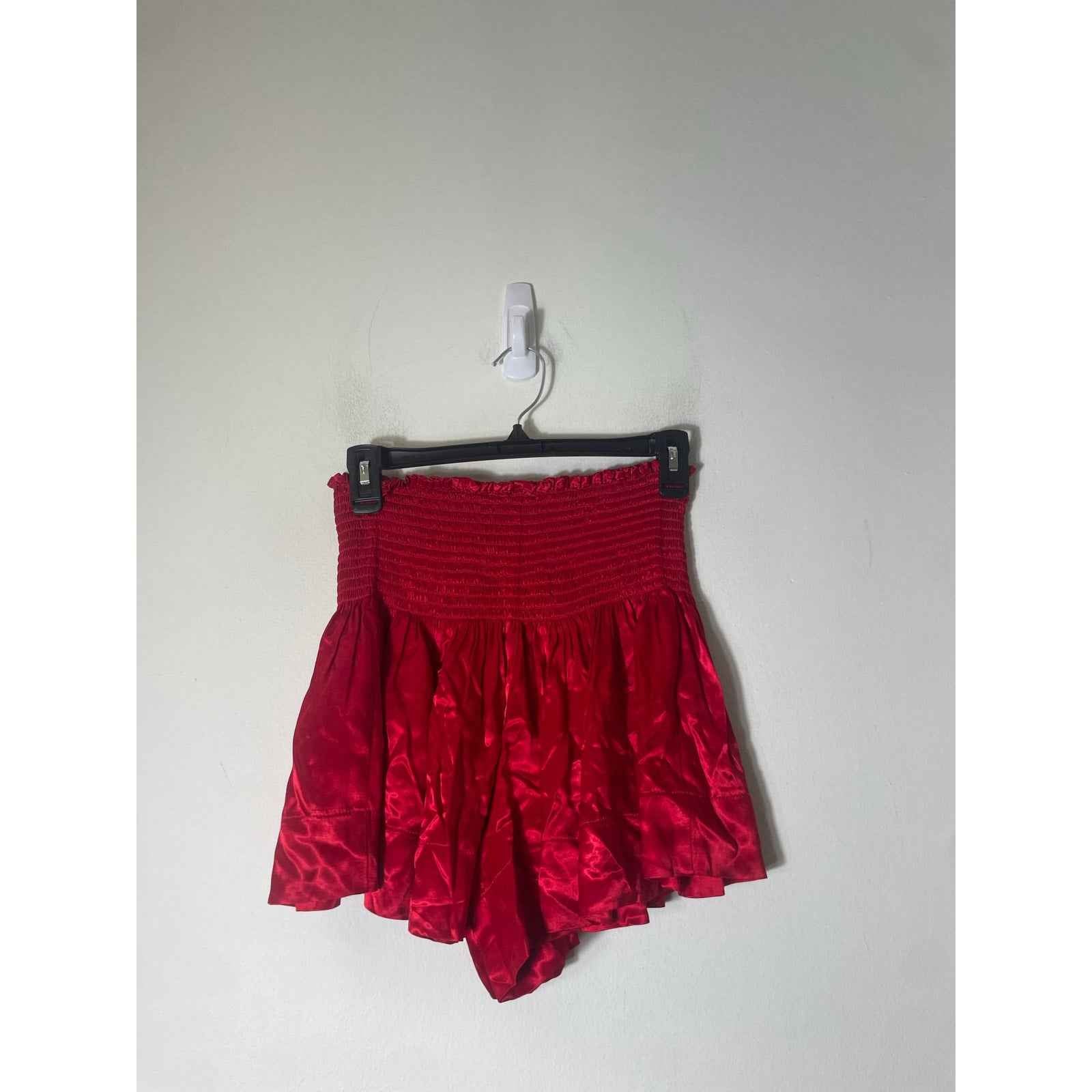 Koch Red High Waisted Flowy Shorts Sz S