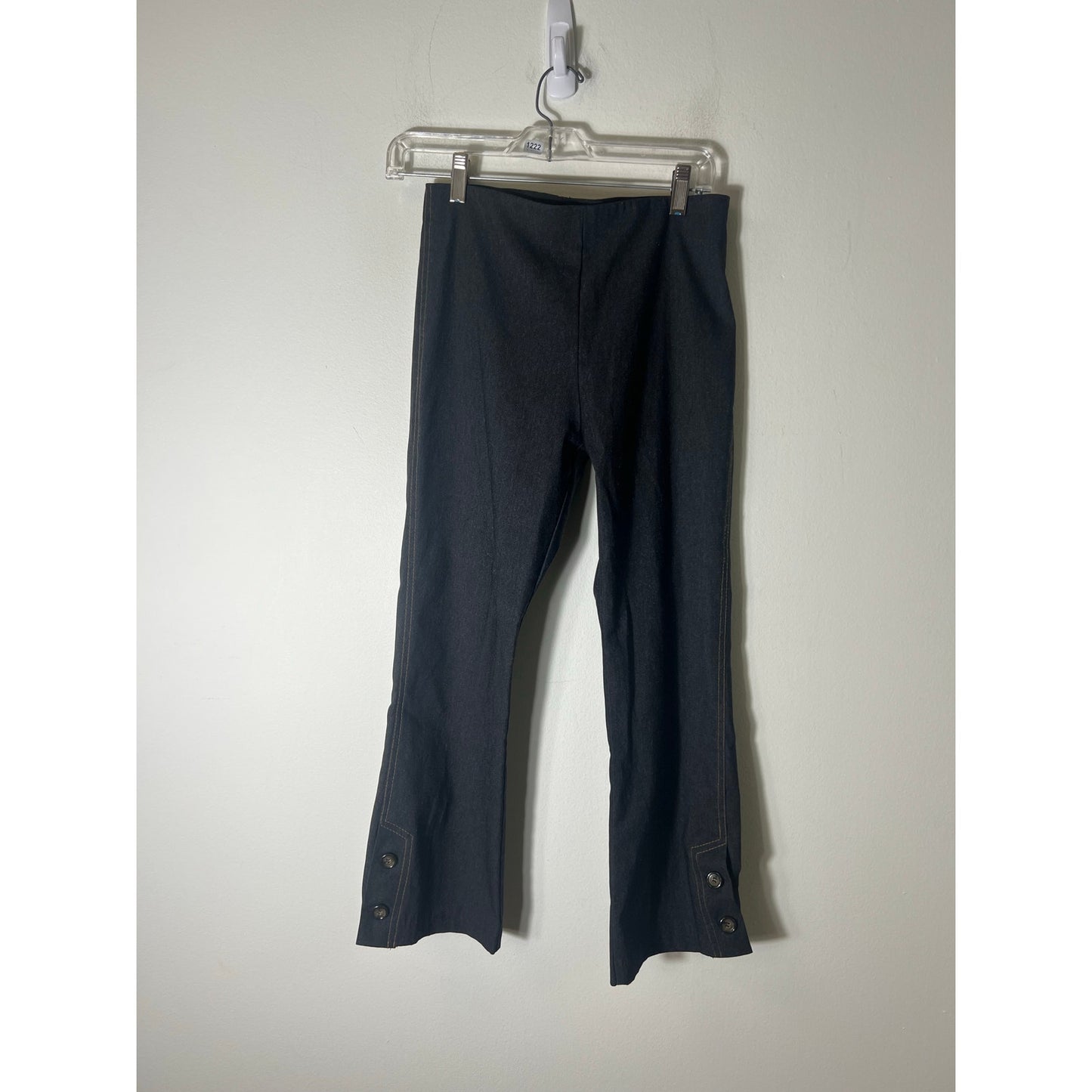 Equestrian Pull On Dark Gray Boot Cut Pants Sz P