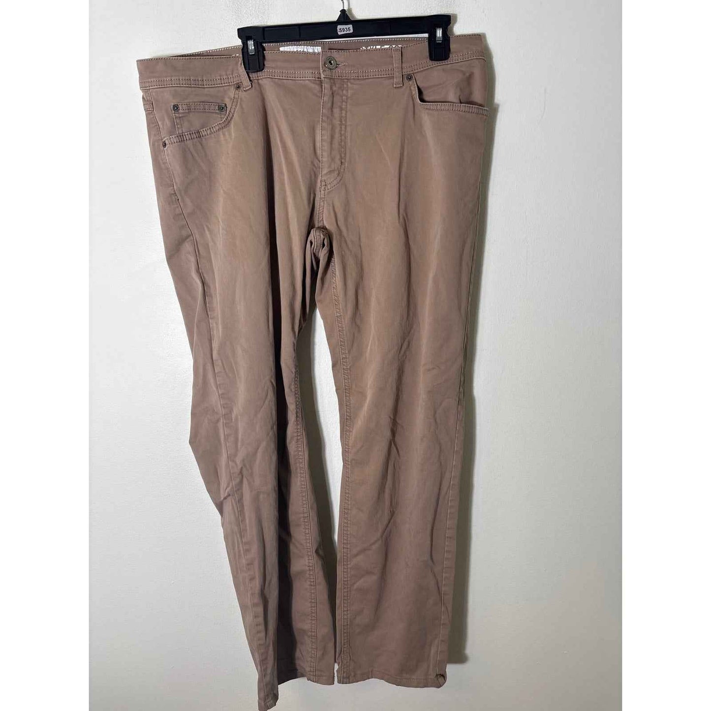 Men's Brax Feel Good Marathon Cotton Dark Tan "Cooper" Pants Sz 40x32