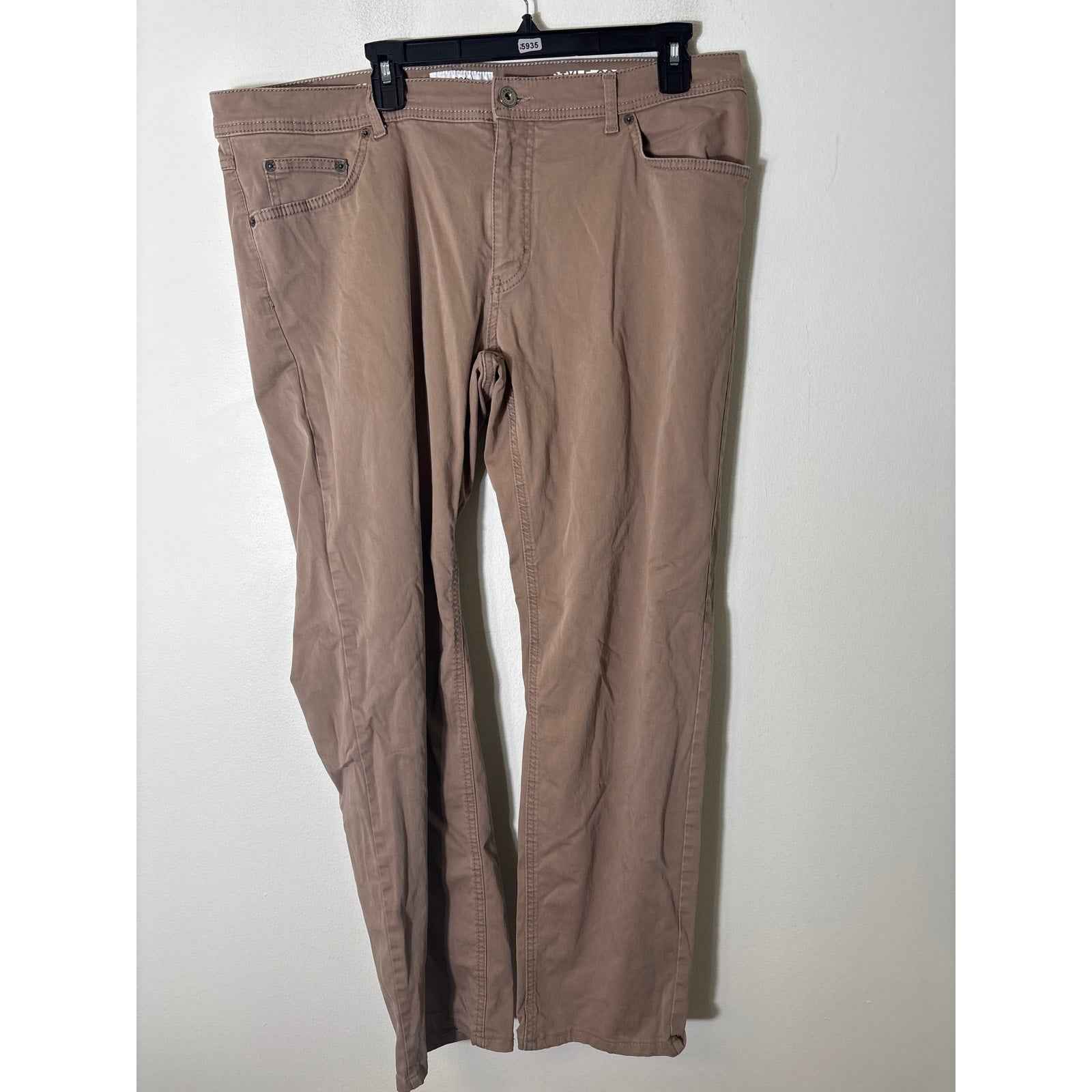 Men's Brax Feel Good Marathon Cotton Dark Tan "Cooper" Pants Sz 40x32