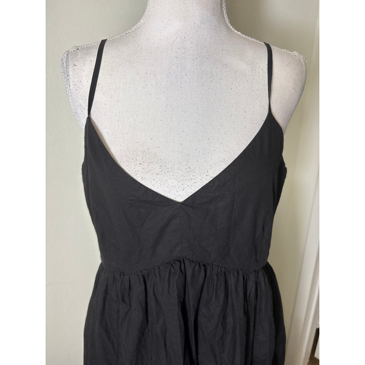 Jenni Kayne Black Cotton Maxi Dress Sz M