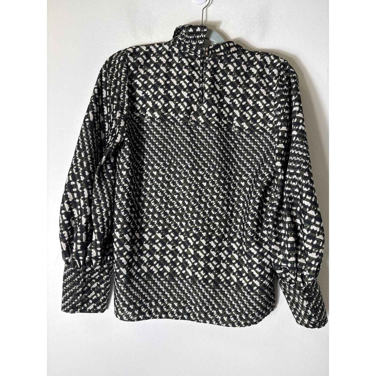 Who What Wear Olive Green Long Sleeve High Neck Shirt Sz XS