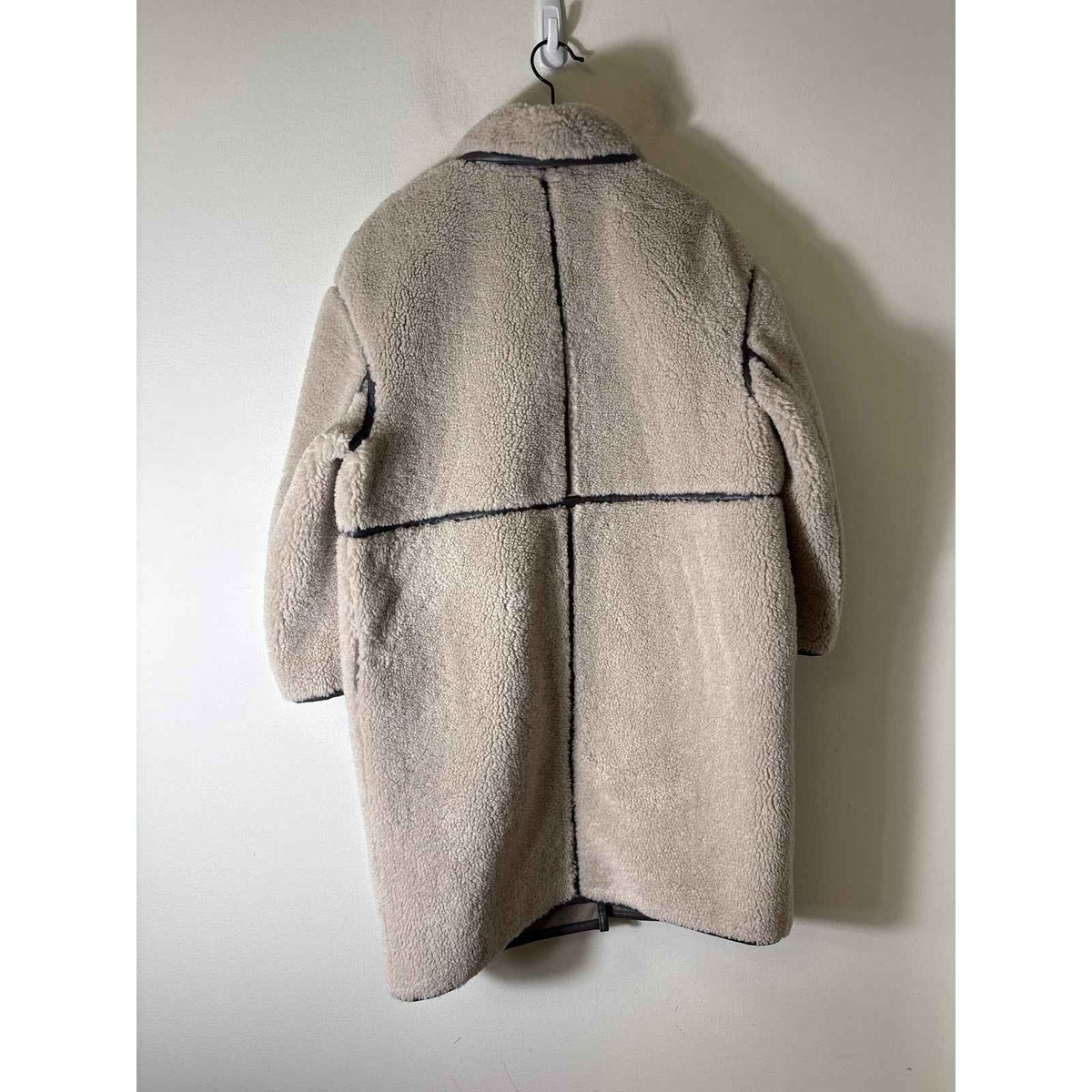 Something Navy Reversible Faux Shearling Coat Sz L