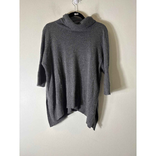 Autumn Cashmere Gray 3/4 Sleeve Cowl Neck Sz S