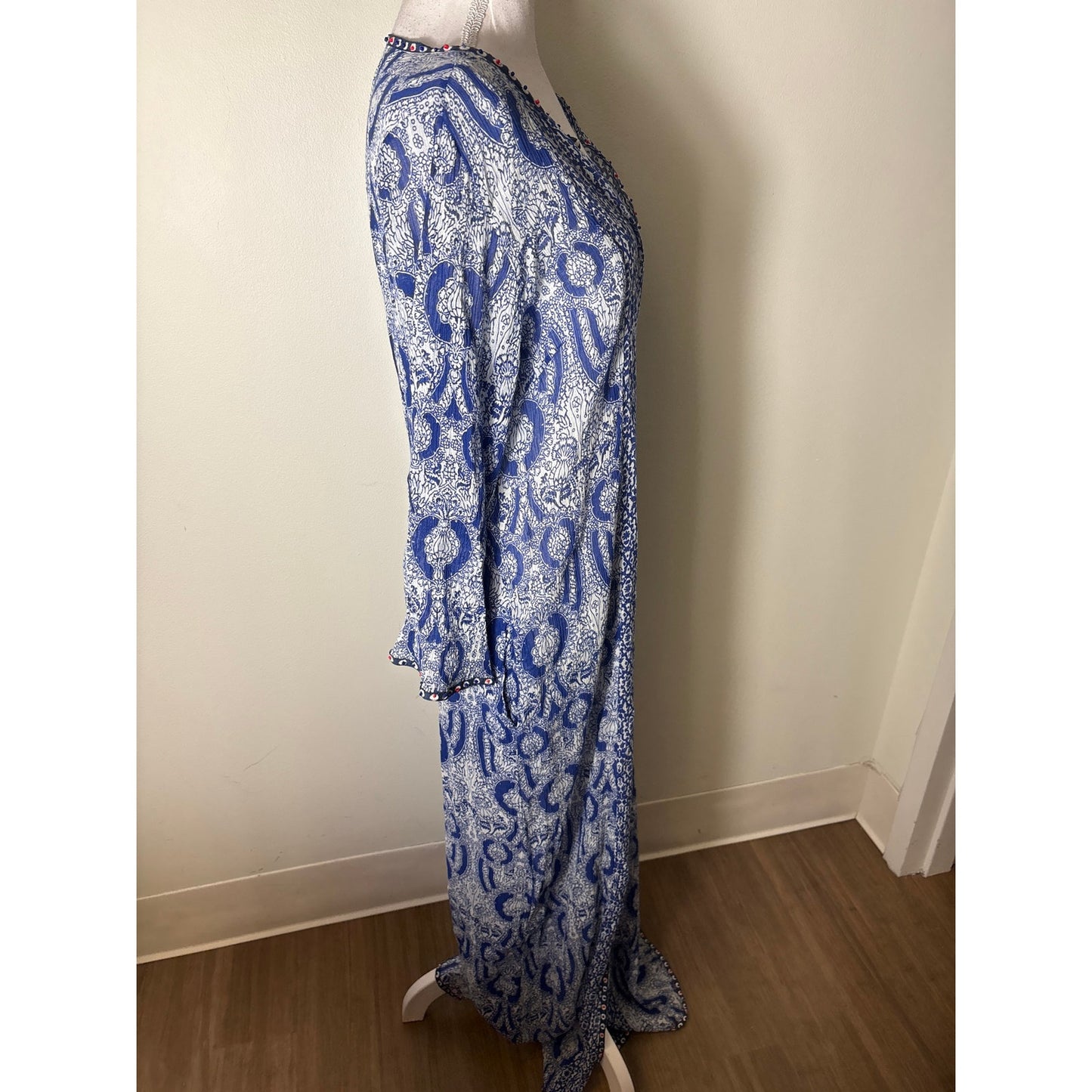 Le Sirenuse Positano Blue Cotton Swimsuit Cover Up Sz 46