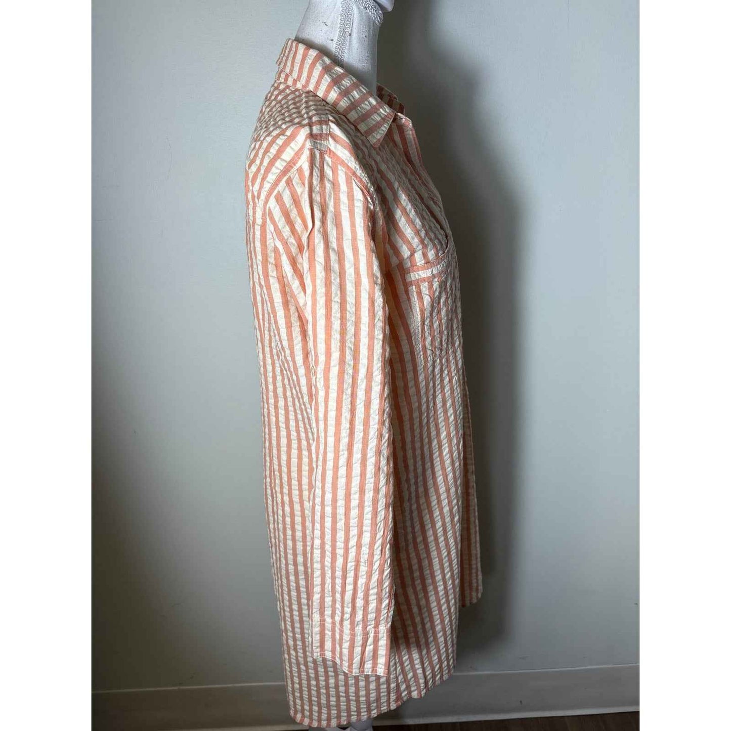 NWT Roller Rabbit Coral Stripe Shirt Dress Sz S