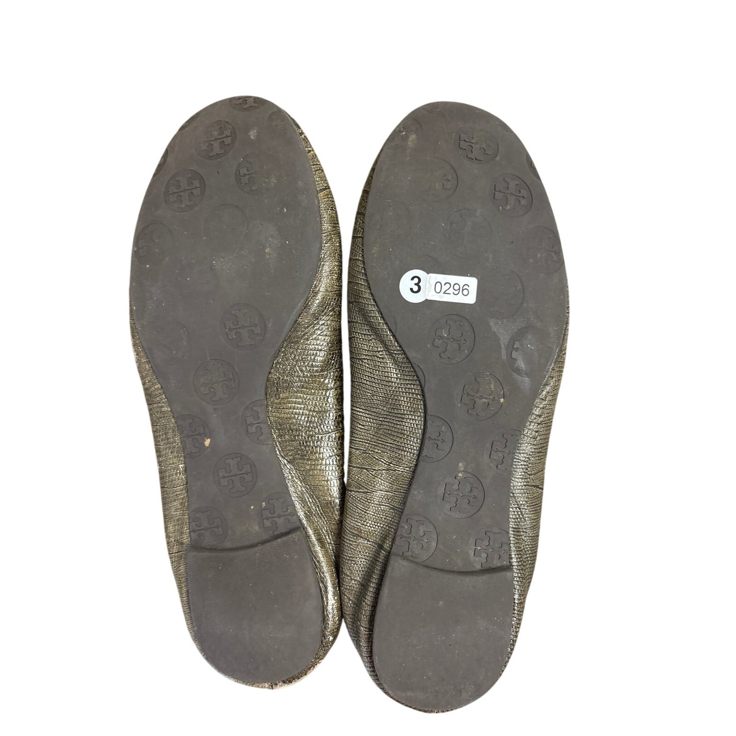 Tory Burch Green Snake Flats Sz 8