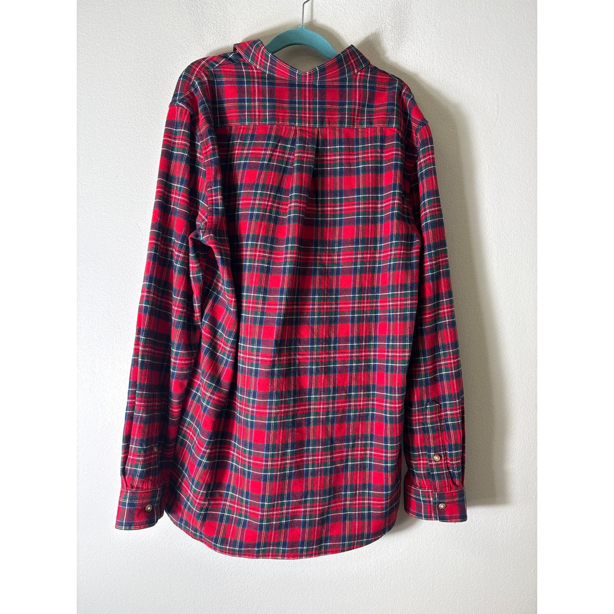 Boys Vineyard Vines Red Tartan Plaid Flannel Shirt Sz L