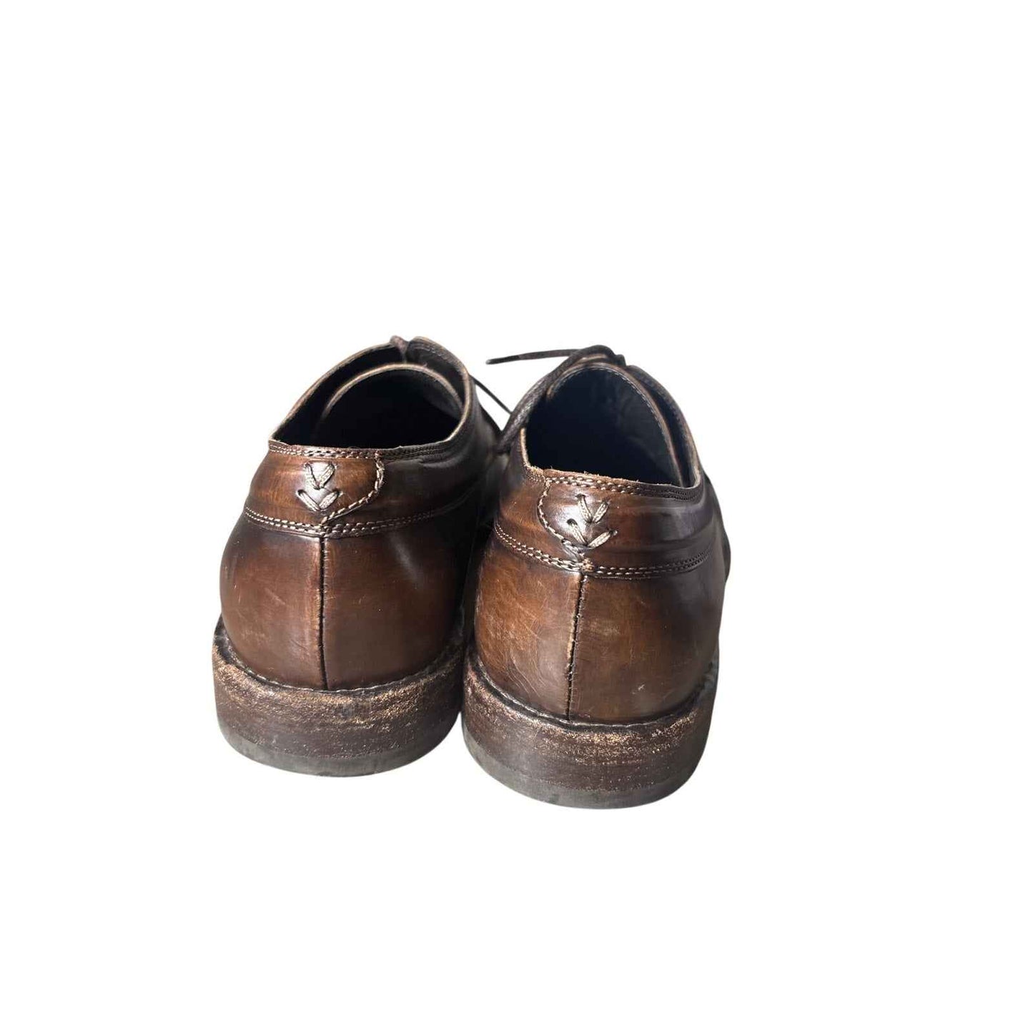 Mens John Varvatos Brown Leather Made in Italy Dress Shoes Sz 9