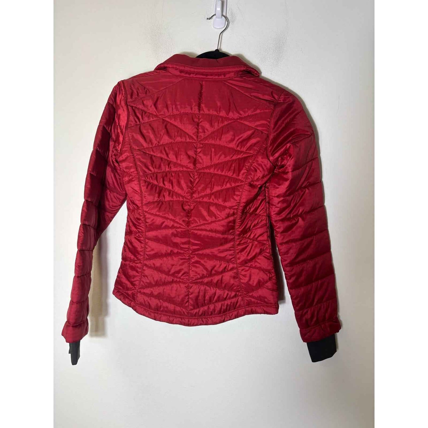 Columbia Red Puffer Fitted Jacket Sz XS