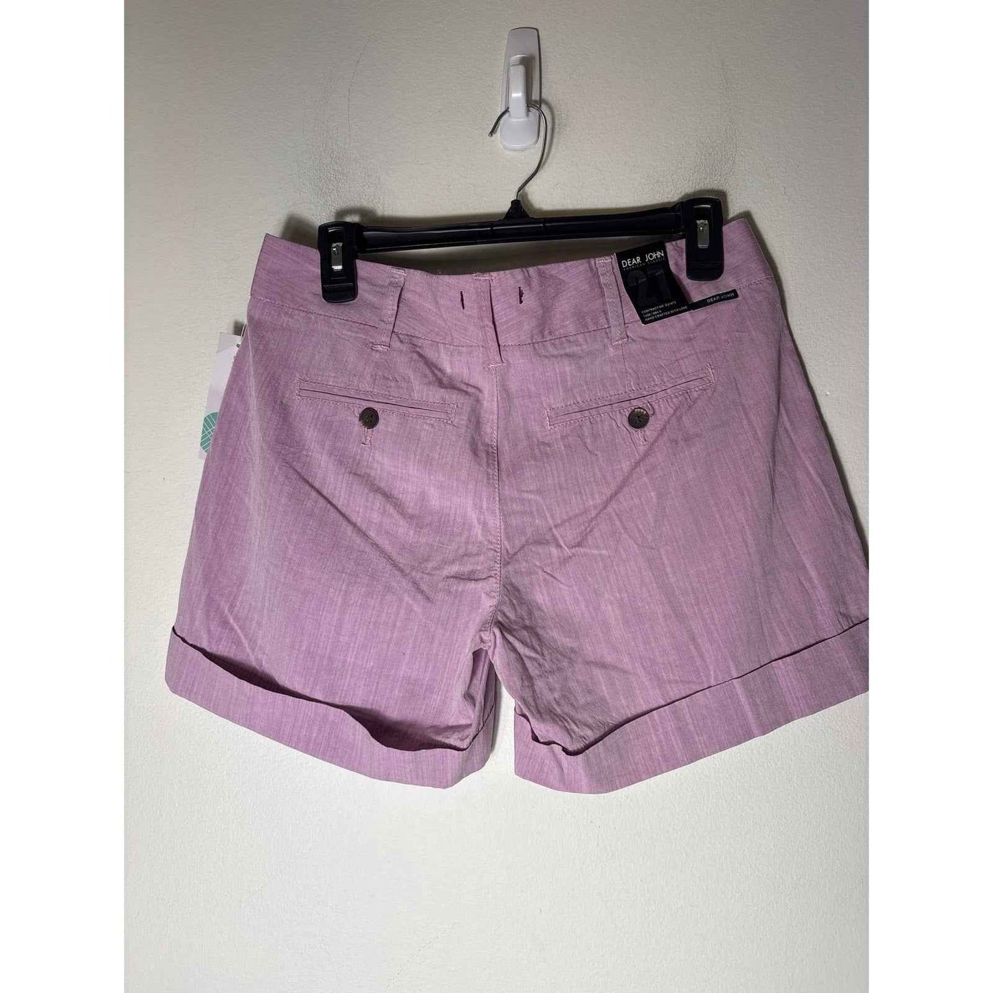 NWT Dear John Cool Purple Roll Cuffed Shorts Sz 27