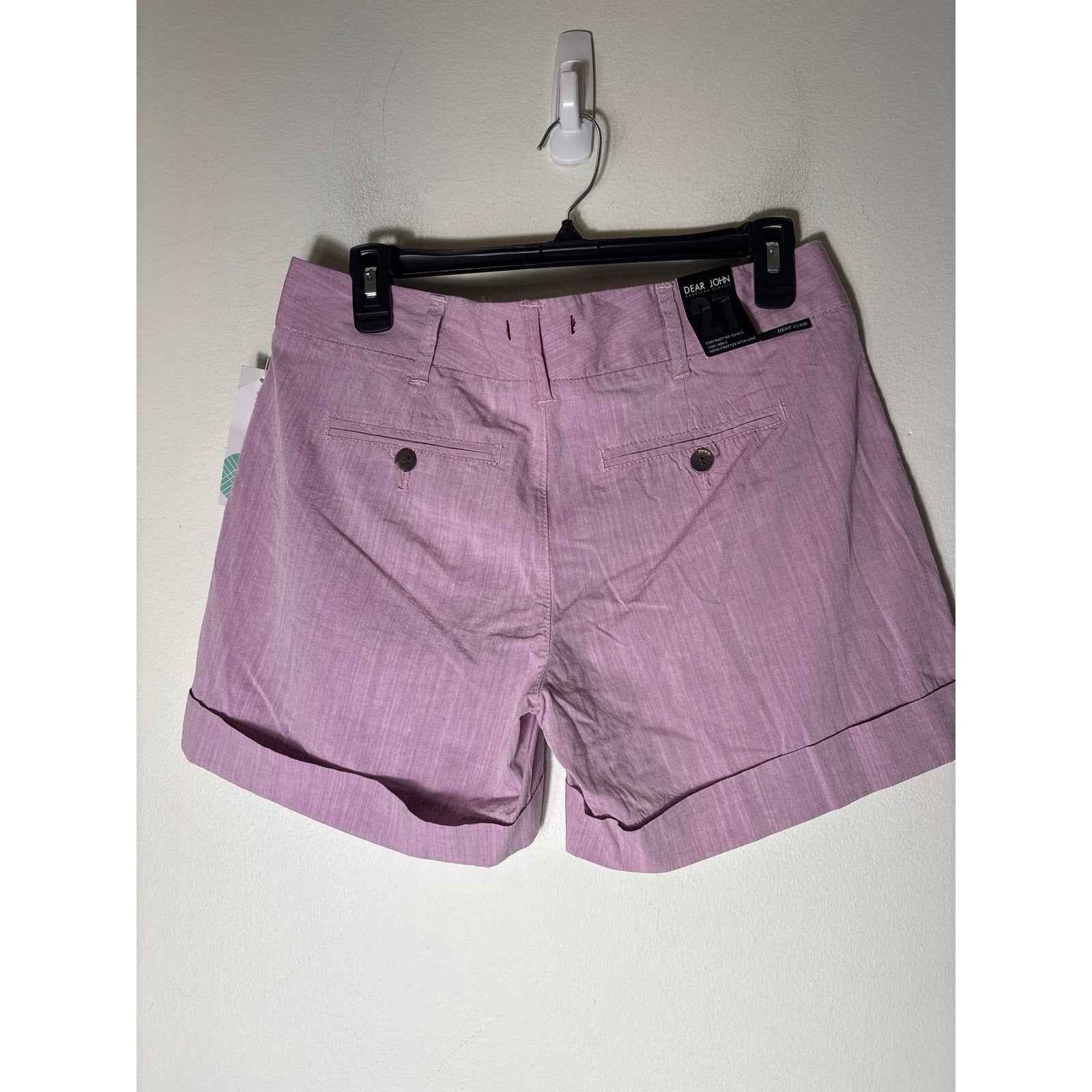 NWT Dear John Cool Purple Roll Cuffed Shorts Sz 27