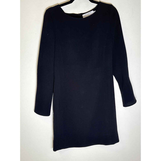 M.M. Lafleur Black Long Sleeve Knee Length Shift Dress Sz 2