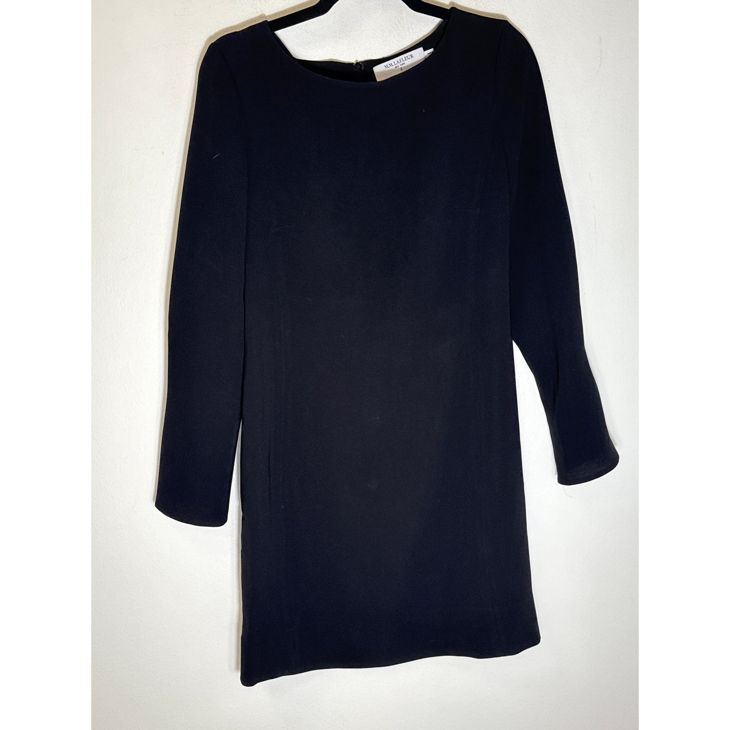 M.M. Lafleur Black Long Sleeve Knee Length Shift Dress Sz 2