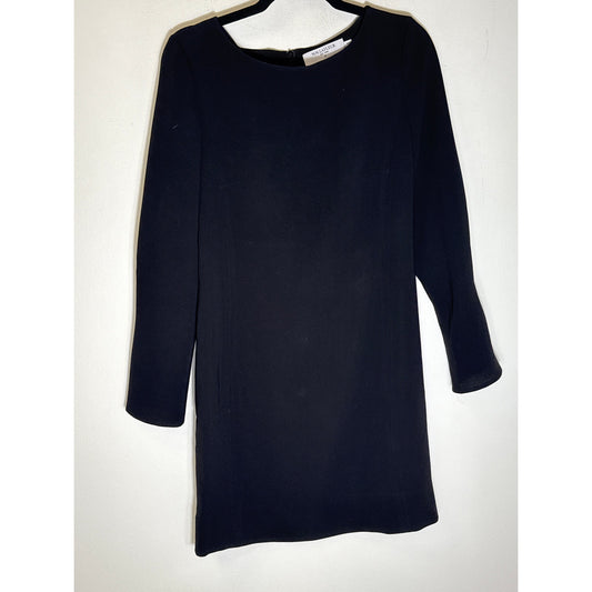 M.M. Lafleur Black Long Sleeve Knee Length Shift Dress Sz 2