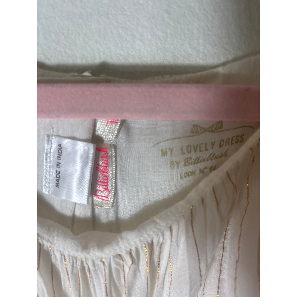 Girls Billie Blush My Lovely Dress Off White Cap Sleeve Dress Sz 12