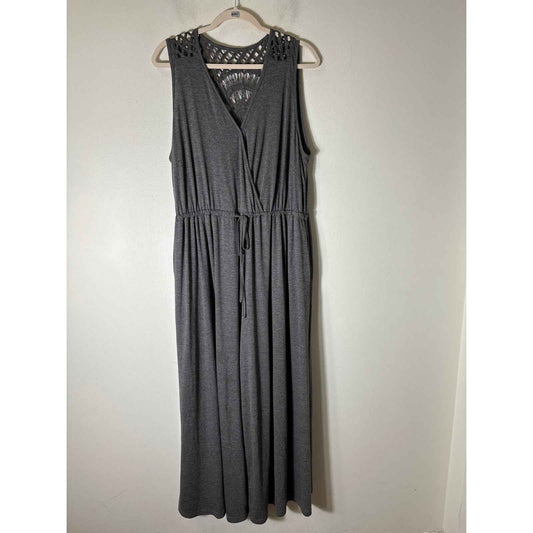 NWOT Bloomchic Medium Gray Sleeveless Wideless Romper Sz XL