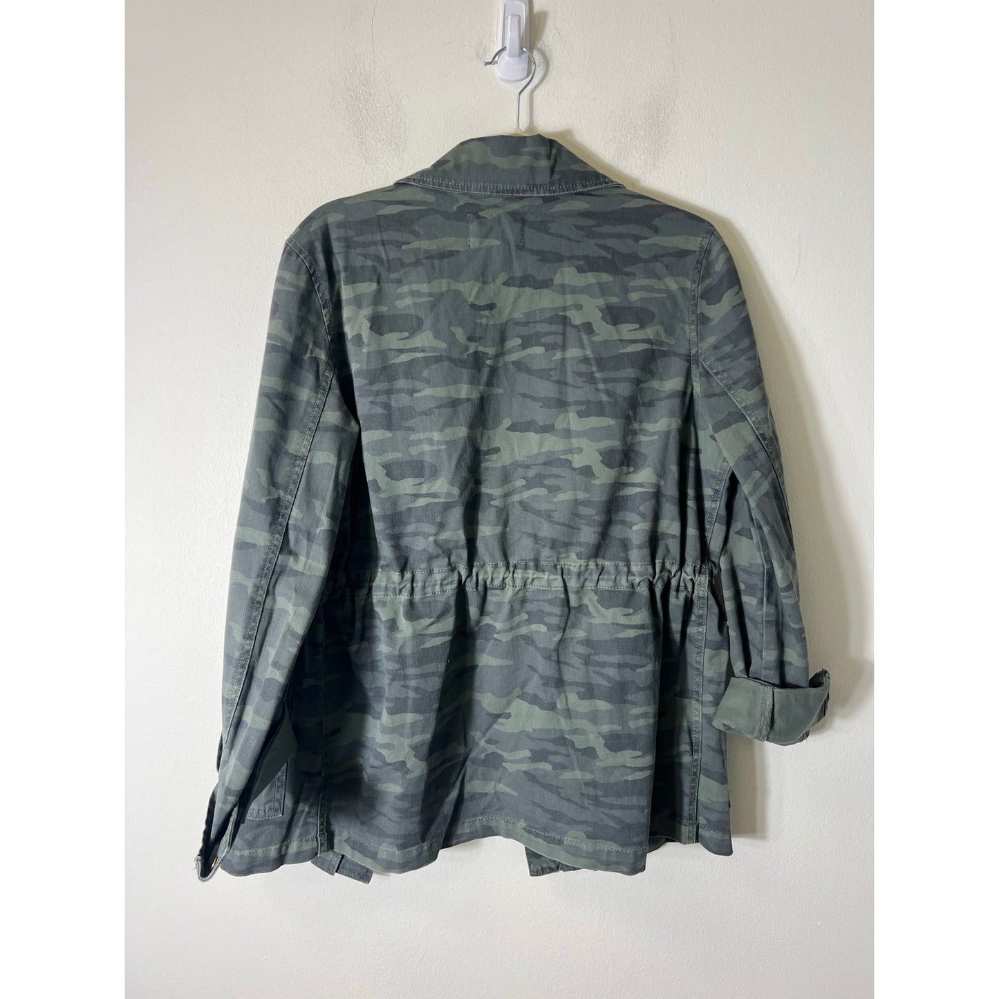 Caslon Green Camo Long Sleeve Jacket Sz M