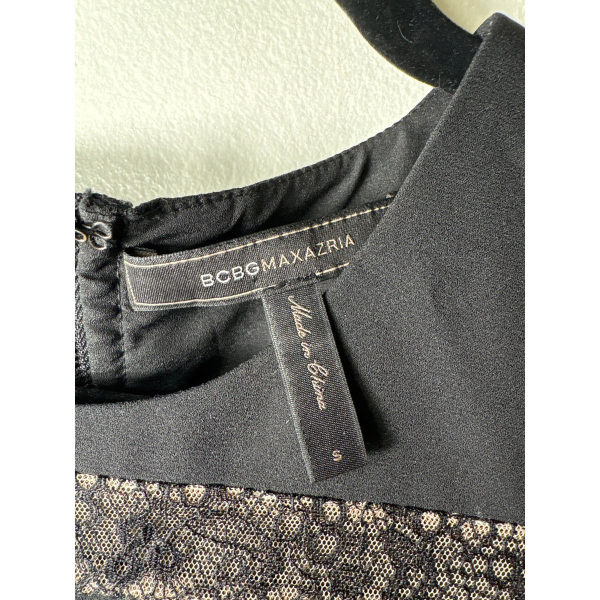 BCBG Generation Black Lace Flutter Sleeve