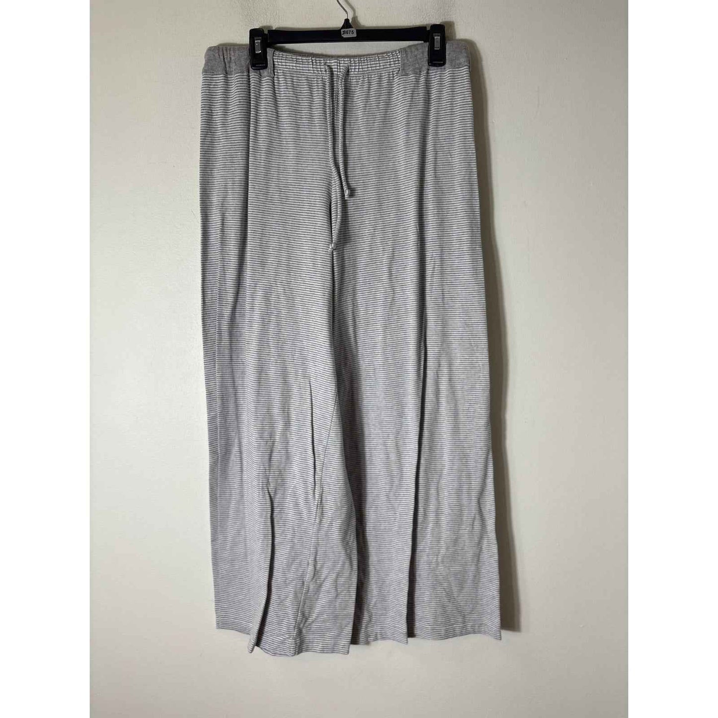 Free People Intimately Gray White Pinstripe Pajama Pants Sz M