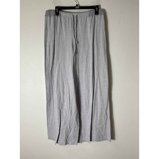 Free People Intimately Gray White Pinstripe Pajama Pants Sz M