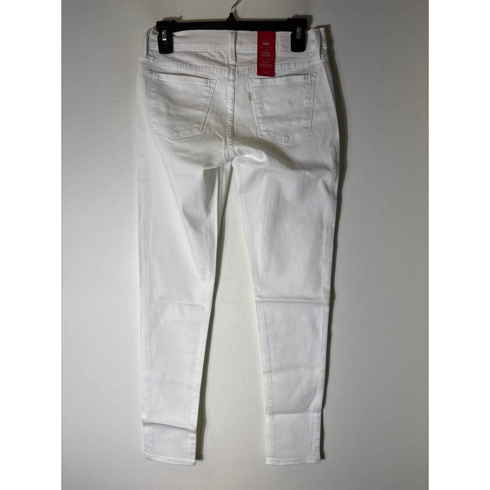 NWT Levi's White Super Skinny Jeans Sz 28x30