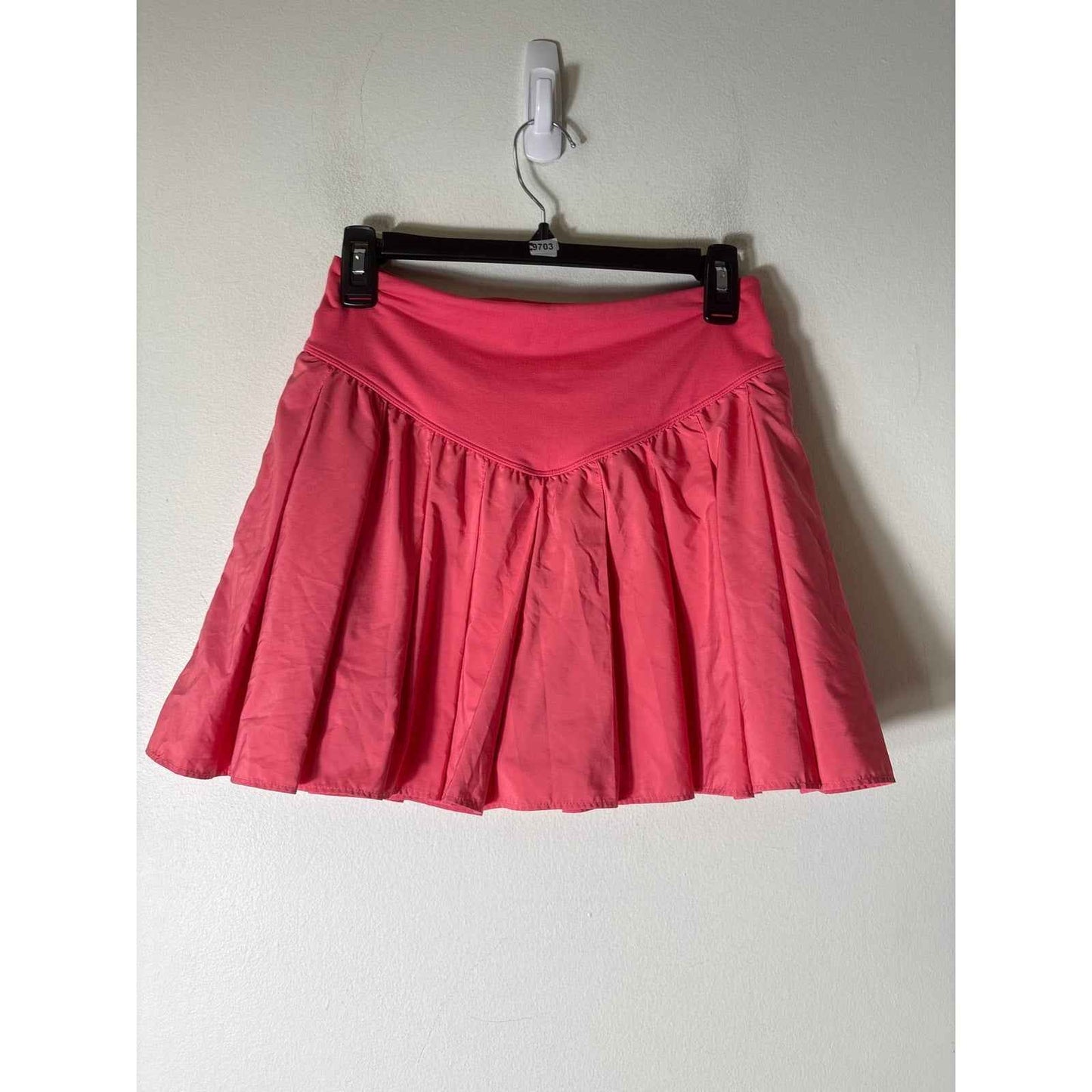 Free People Movement Salmon Pink Pleated Tennis Skirt Skort Sz M