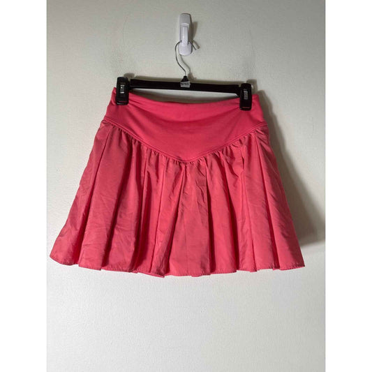 Free People Movement Salmon Pink Pleated Tennis Skirt Skort Sz M