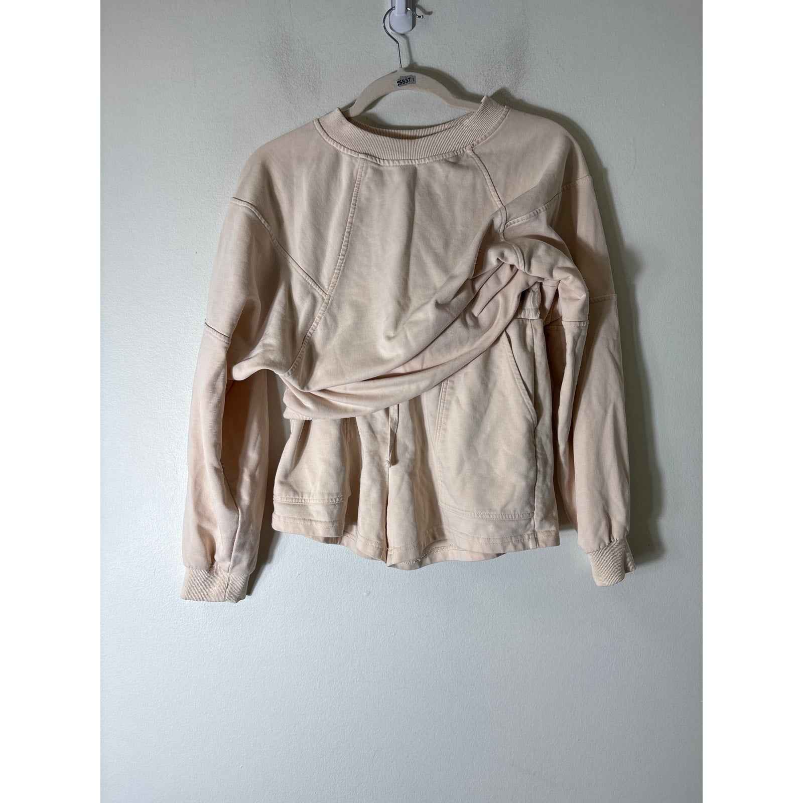 Merokeety Cream Sweat Shorts Set Sz S