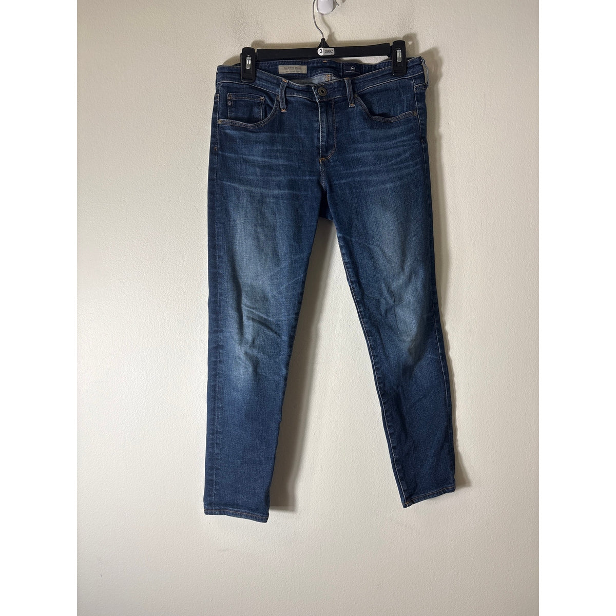 AG Dark Wash Slim Straight Ankle Blue Jean Sz 29