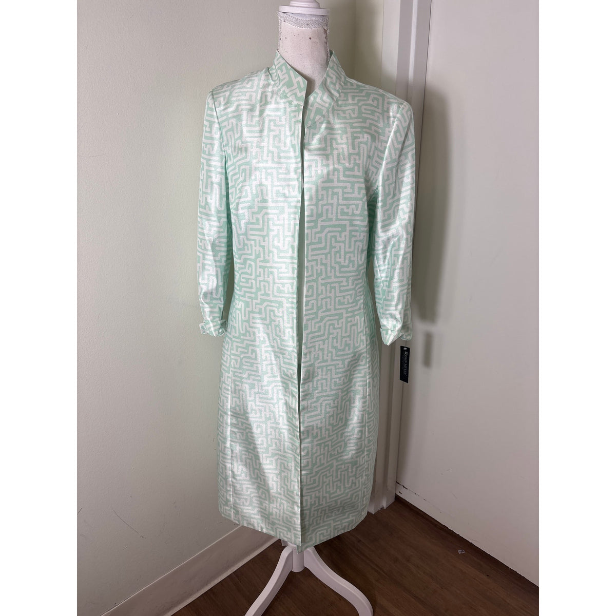 NWT John Meyer SeaGreen and White Dress Coat Sz 10