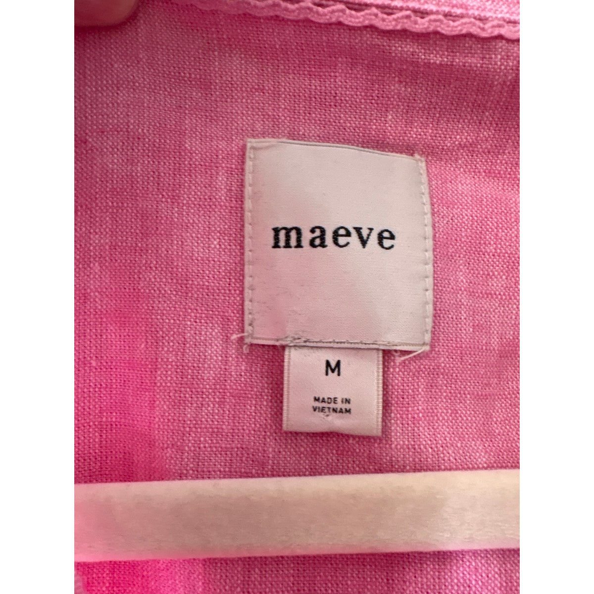 Maeve Pink Linen Shirt Dress Sz M