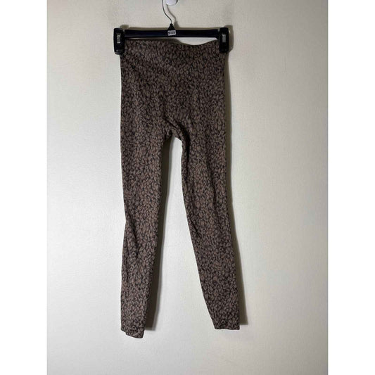 Spanx Brown Cheetah Print Athletic Leggings Sz S