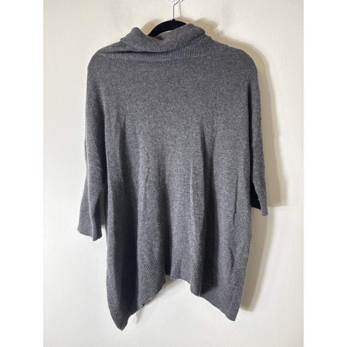 Autumn Cashmere Gray 3/4 Sleeve Cowl Neck Sz S