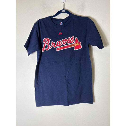 Atlanta Braves Navy "COX" Short Sleeve Tee Shirt Sz S