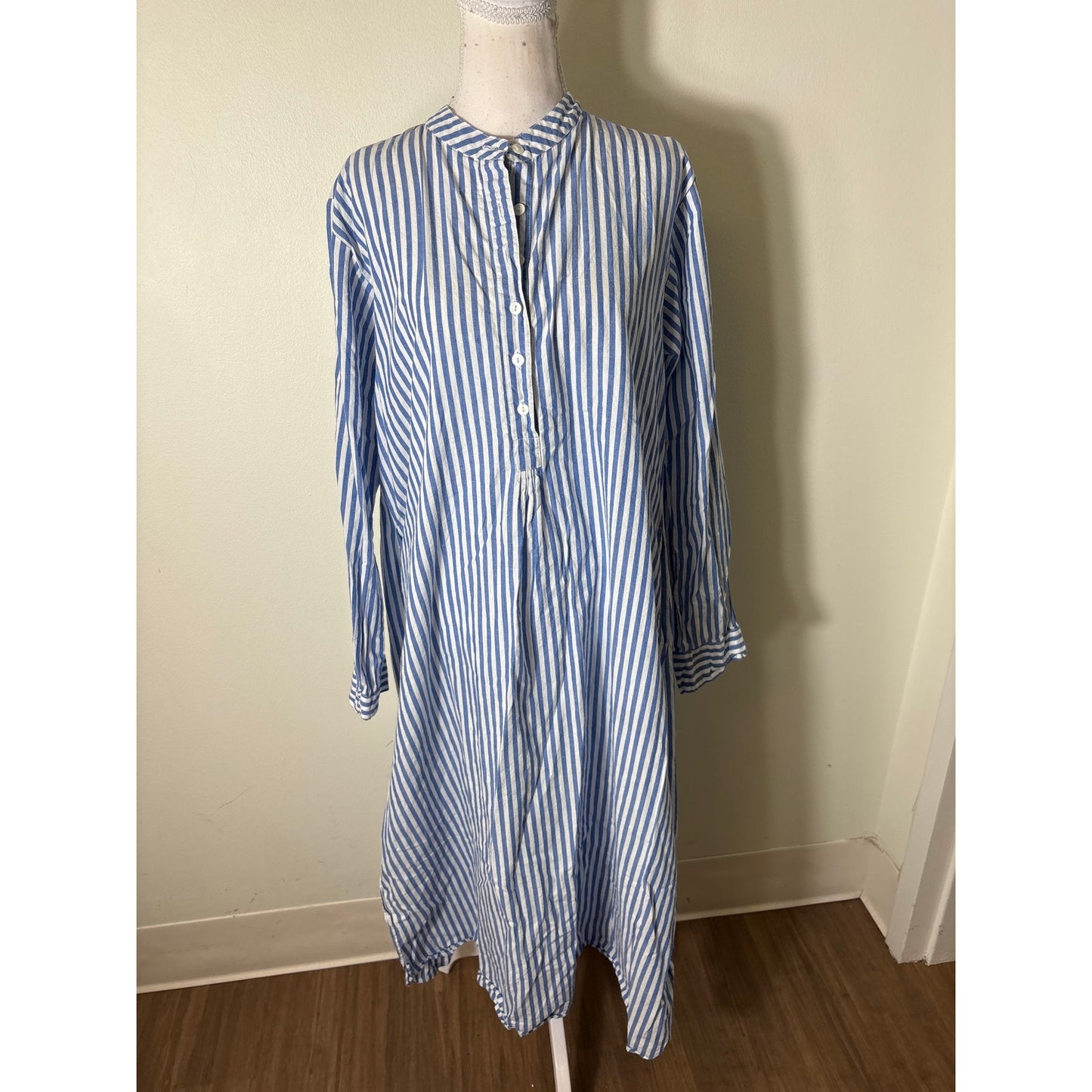Millie Blue and White Stripe Coverup Sz XL