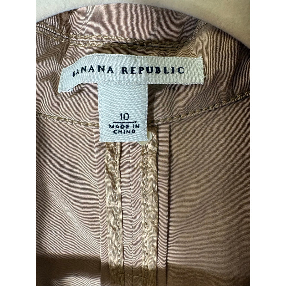 Banana Republic Tan Short Sleeve Knee Length Jacket Dress Sz 10