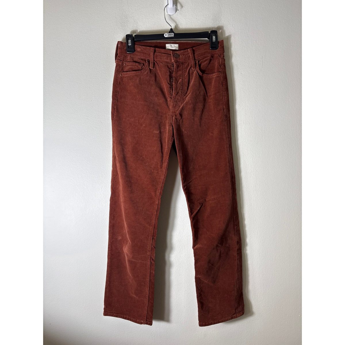 Mother Orange Skinny Cord The Tomcat Ankle 5 Pocket Denim Sz 25