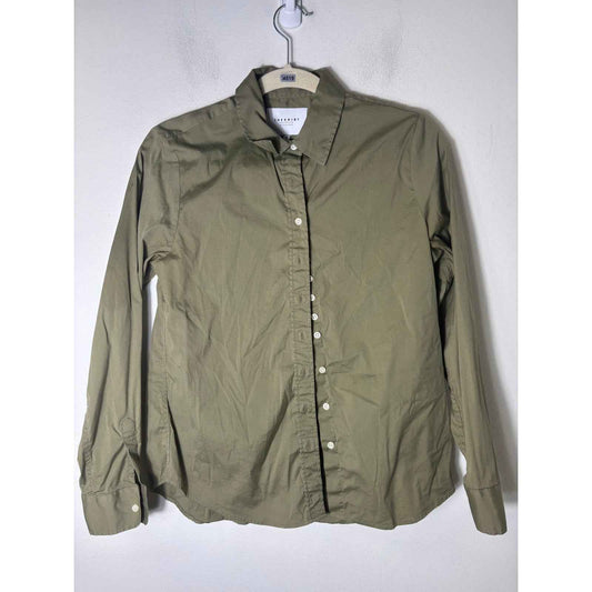The Shirt Army Green Button Up Cotton Top sz m