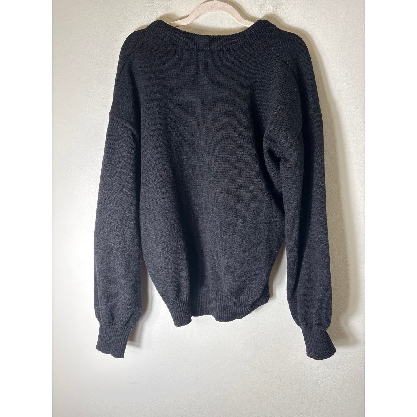 No Brand Black Scoop Neck Pullover Sweater Sz L
