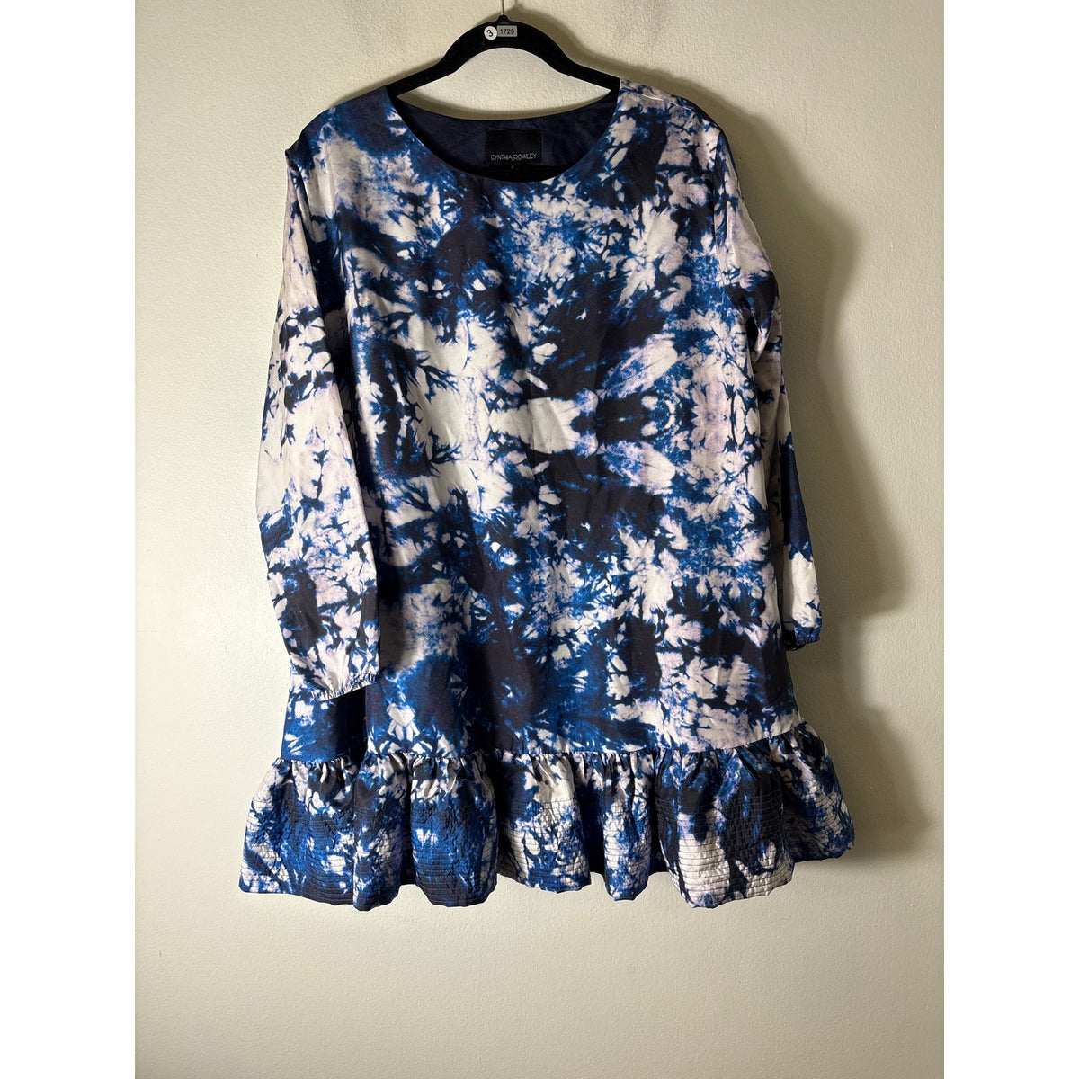 Cynthia Rowley Blue Tie Dye Mini Dress Sz 2