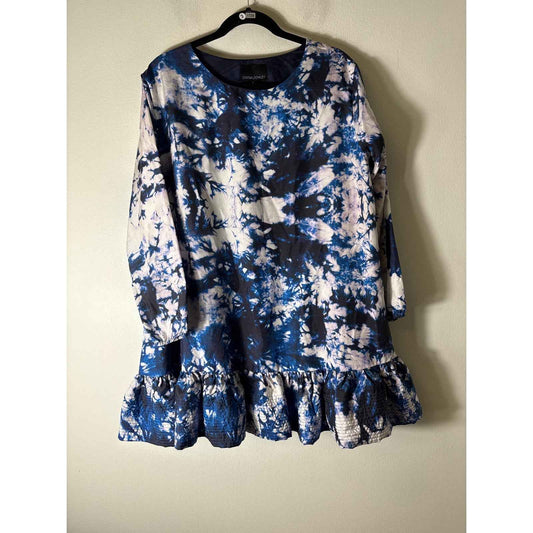 Cynthia Rowley Blue Tie Dye Mini Dress Sz 2