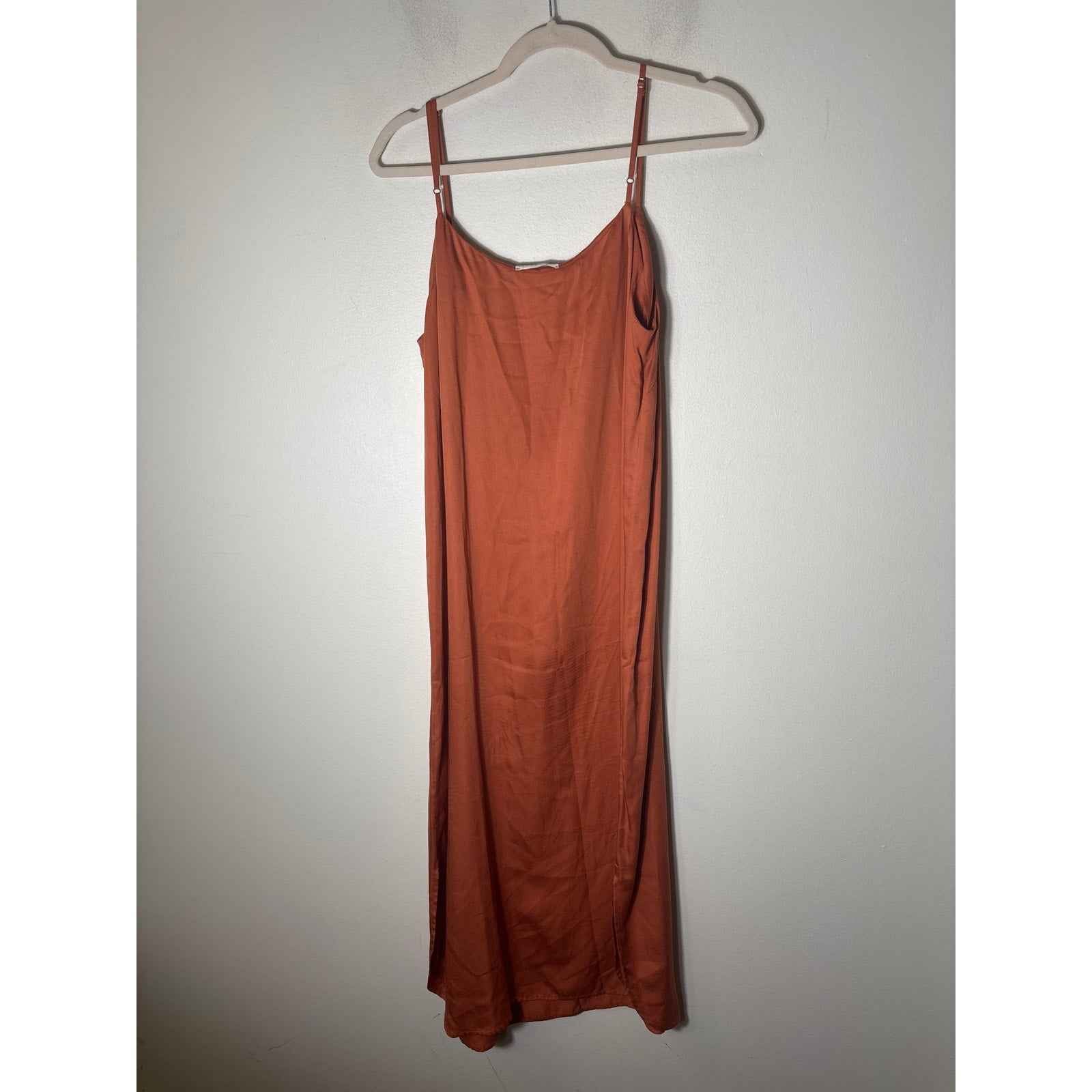 Neu Nomads Orange Sleeveless Slip Dress Sz M