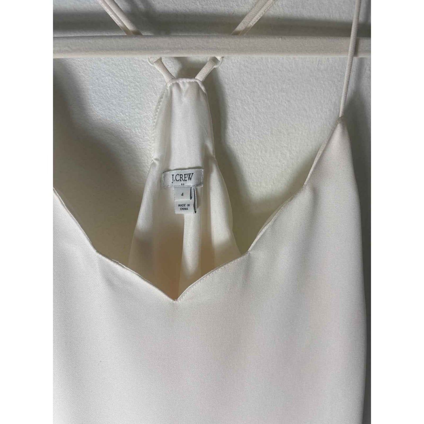 J Crew Beige Scalloped Cami Top Sz 4