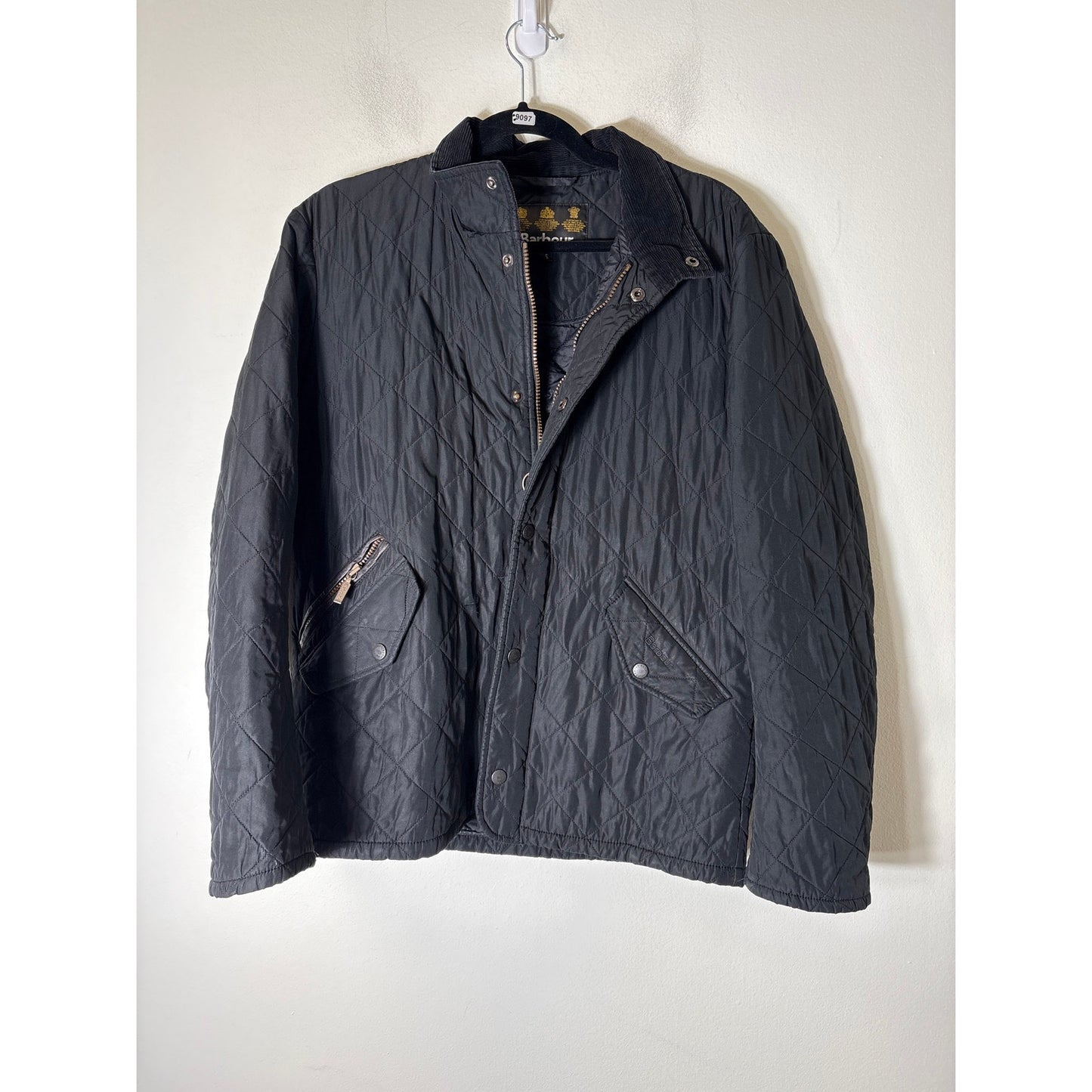Men's Barbour Black Long Sleeve Quilted Jacket Sz S