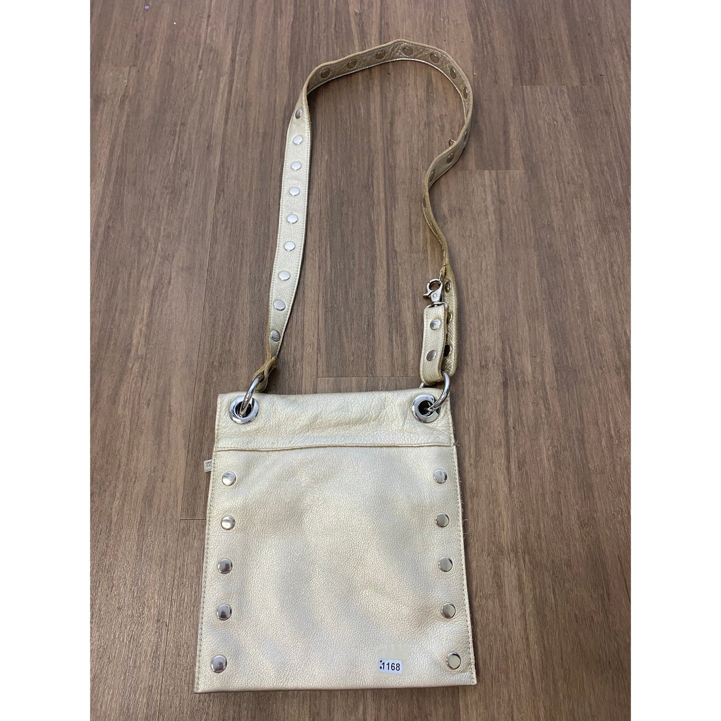 Hammitt Los Angeles Medium Pewter Leather Crossbody Bag